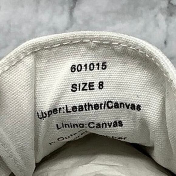 Official Program Sz 8 Off White/White STU-90 Leather Canvas Sneaker P1-27 - Picture 7 of 11